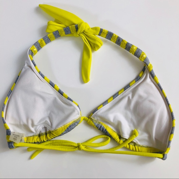 VICTORIA’S SECRET |Yellow Striped Bathing Suit Top - Picture 2 of 5